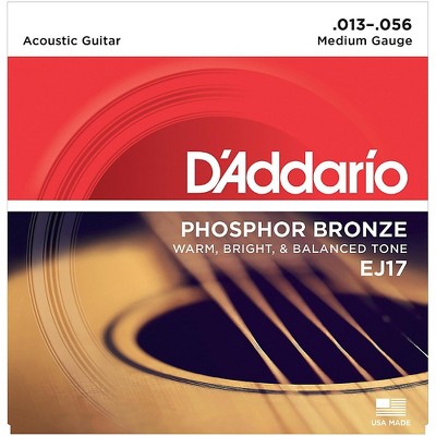 D'Addario EJ17 Phosphor Bronze Medium Acoustic Strings Single-Pack