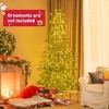 Costway 6.5 FT/7.5FT Pre-Lit Christmas Tree Hinged with 470/612 PE Branch Tips Timer & 430/540 Lights - 2 of 4