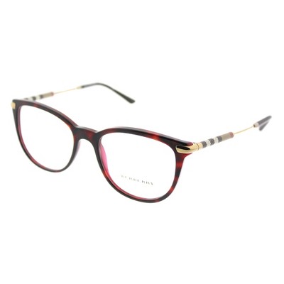 Burberry  3657 Womens Square Eyeglasses Havana Bordeaux 51mm