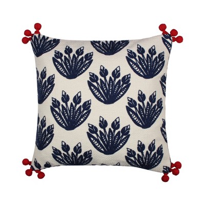 Moreno Red Crewel Tassel Pillow - Levtex Home