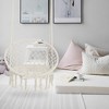 NAYSAYE Patio Swing Hanging Hammock Chair with Cushion and Arched Backrest for Indoor and Outdoor Relaxation, Beige, 23.6"*47.2"*7" - 2 of 4