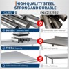 Stainless Steel Prep Table, 24 x 72 Inches, with Rounded-Corner, Adjustable Undershelf and 4 Caster Wheels, Commercial Heavy Duty Table - 4 of 4