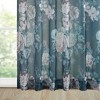 Vynxaria Floral Print Voile Sheer Curtain Panel (50" W x 95" L, Dark) Twist Tab Top, Oeko-Tex Certified, Machine Washable - 4 of 4