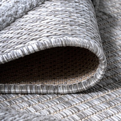 Salines 5' Square Light Gray Synthetic Trellis Rug