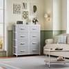 Tall 8-Drawer Fabric Dresser, Storage Tower with Fabric Bins, Double Chest of Drawers Organizer, - 4 of 4