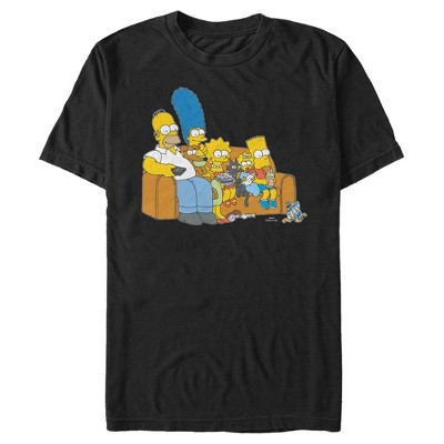 Men's The Simpsons Classic Family Couch T-shirt - Black - Medium : Target