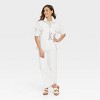 Women's High-Rise Sailor Wide Leg Ankle Jeans - Universal Thread™ White 4 - 3 of 4
