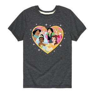 Girls' - Disney Princess - Princesses All Together Short Sleeve Graphic T-Shirt - 1 of 4