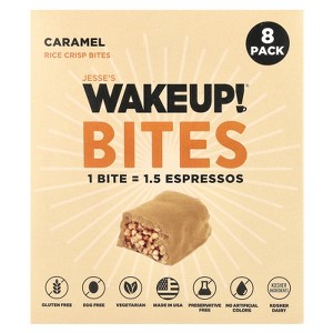 Jesse's WAKEUP! Rice Crisp Bites, Caramel , 8 Pack, 0.53 oz (15 g) Each - 1 of 3