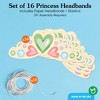 Big Dot of Happiness Princess Party Paper Crowns, Colorful Tiara Headbands for Girls' Birthday Party, DIY Princess Party Hat Favors, 16 Count - 3 of 4