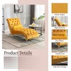 CAVINAS Velvet Chaise Lounge Chair, Button-Tufted Upholstered Recliners Chair, Accent Chair with Pillow, Sofa Chair for Bedroom, Living Room - 2 of 4