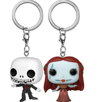 Pop Pocket Bobblehead Jack And Sally 4 inches Keychain Vinyl Figure