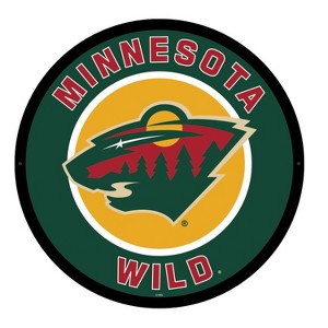 Evergreen Ultra-Thin Edgelight LED Wall Decor, Round, Minnesota Wild- 23 x 23 Inches Made In USA - 1 of 4