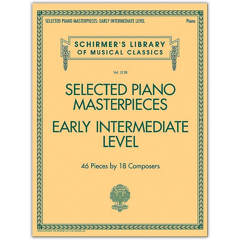 G. Schirmer Selected Piano Masterpieces - Early Intermediate Level Piano Collection Series Softcover, 1 of 2