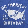 Mens Funny T Shirts Go America Its Your Birthday Sarcastic Fourth Of July Graphic Tee For Men - Crazy Dog Men's T Shirt - image 2 of 4