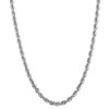 Black Bow Jewelry 5.5mm, 14k White Gold, Diamond Cut Solid Rope Chain Necklace - 3 of 4