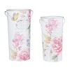 Transpac Metal 14 in. Multicolor Spring Flower Market Buckets Set of 2 - 2 of 3