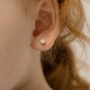 Girls' Bezel Cubic Zirconia Screw Back 14k Gold Earrings - In Season Jewelry - 3 of 4