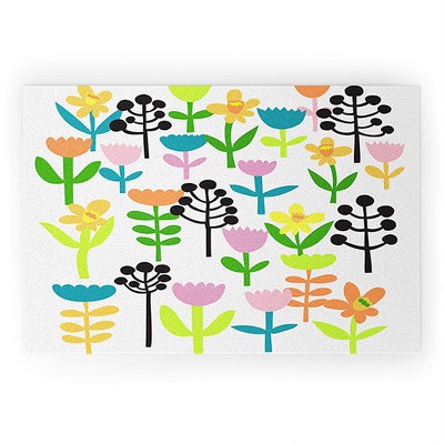 Anneamanda happy summer meadow 36" x 24" Welcome Mat - Society6