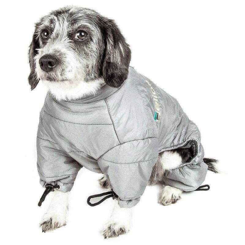 Dog Helios Thunder-Crackle Full-Body Waded-Plush Adjustable and 3M Reflective Dog Jacket - Gray, 1 of 5
