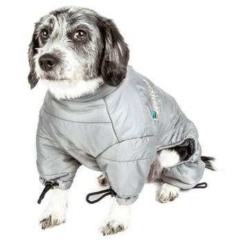 Dog Helios Thunder-Crackle Full-Body Waded-Plush Adjustable and 3M Reflective Dog Jacket - Gray