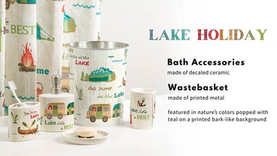 Lake Holiday Beige Ceramic Soap/Lotion Pump with Chrome Finish