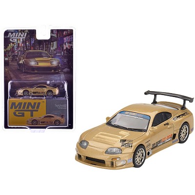 Toyota Supra (A80) "Top Secret GT-300" RHD Gold Metallic with Graphics Limited Edition 1/64 Diecast Model Car by Mini GT