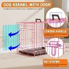 BestMassage 24/30/36/42/48 Inch Dog Crate Dog Cage Dog Kennel with Double Door Removable Tray & Handle Indoor Outdoor Pet Crate - 4 of 4