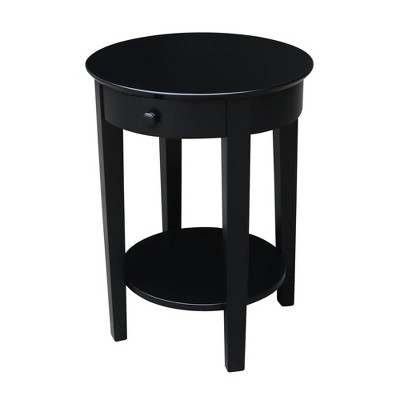 Phillips Accent Table With Drawer Black International Concepts Solid   GUEST 23b30775 2b37 4d1c 95bc 7e4f102d2efe