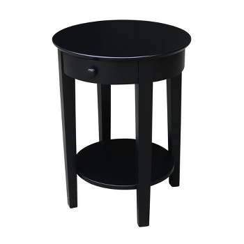 Phillips Accent Table with Drawer Black - International Concepts