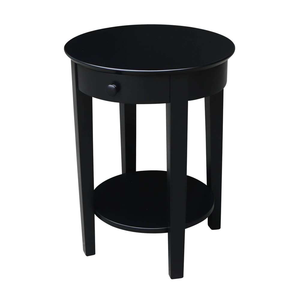 Photos - Coffee Table Phillips Accent Table with Drawer Black - International Concepts