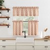 No. 918 1pc 54"x14" Mistral Floral Print Semi-Sheer Rod Pocket Kitchen Curtain Valance Terracotta - 4 of 4