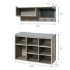 Entryway Bench With Shoe Storage, 31.5" Small Shoe Bench, Hall Tree With Cushion, Coat Rack With 5 Hooks - 2 of 4
