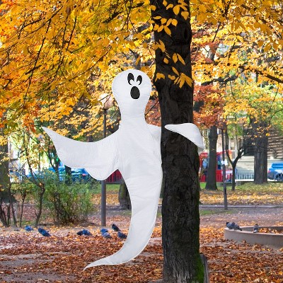Joyfy Halloween Tree Wrap Ghost Decoration, 53'' Bendable Tree Wrap Ghost Prop, Scary Party Gifts Decor, Porch Yard Garden Tree Holiday Supplies