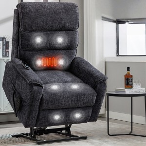 FONTOI Accent Chair with Side Pockets, Recliner Chair with Comfortable Arms and Back, Gray, 37.1"*44.5"*36.7" - 1 of 4