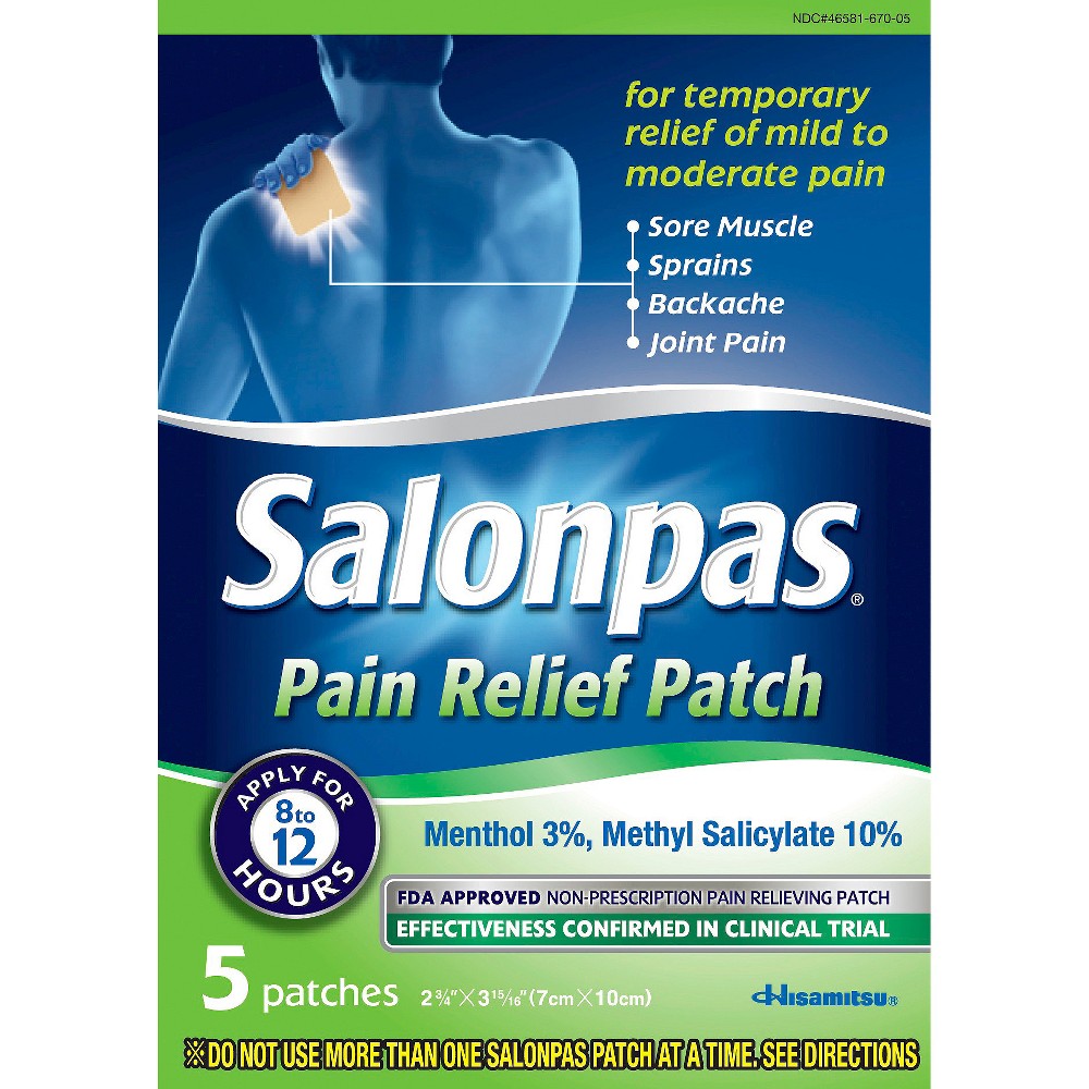 UPC 346581670059 product image for Salonpas Pain Relief Patch - 5ct | upcitemdb.com