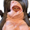 EVERYDAY KIDS Pink Baby Car Seat Blanket for Baby and Toddler Boys Baby Swaddle Wrap Blanket for Interior Car Seat - 4 of 4