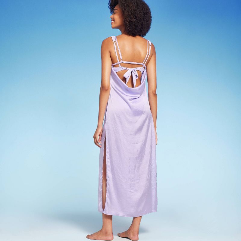 Women's Cowl Back Cover Up Slip Dress - Shade & Shore™ Light Purple, 3 of 6