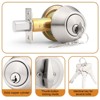 Itopfox 2 Pack Keyed Alike Single Cylinder Deadbolts Brushed Nickel, Keyway Keys Handleset, 3 Keys Anti-Theft Interior & Exterior Door Hardware - 2 of 4