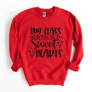 Simply Sage Market Women's Graphic Sweatshirt My Class Is Full Of Sweethearts - 1 of 4