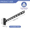 Unique Bargains Stainless Steel Sturdy Wall Mount Foldable Clothes Drying Rack - 2 of 4