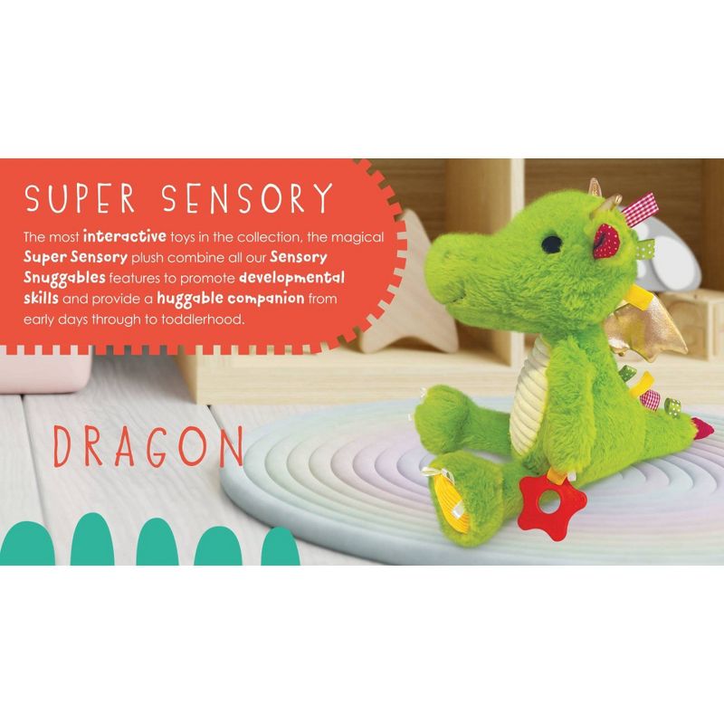 Make Believe Ideas Sensory Snuggables Plush Stuffed Animal - Dragon, 5 of 9