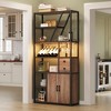 Bar Cabinet with Wine Rack, Wine Rack with Glass Bracket and LED Light, Sideboard, Family Bar, Controlled by Mobile Phone App, Which Can Play Music - 3 of 4