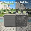 Okak 160/200/260 Gallon All-Weather Patio Storage Box, Resin Deck Boxes with Side Handles and Lockable Lid for Garden Tools, Patio Furniture - 4 of 4
