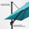 PURPLE LEAF Cantilever Umbrella Left-right Tilting Swivel Square Patio Umbrella Outdoor Offset Aluminum Umbrella with 360°Rotation With Base - 3 of 4