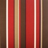 Outdoor Tufted Bench/Loveseat/Swing Cushion - Brown/Red Stripes - Pillow Perfect - 3 of 3