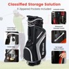 Tangkula 14-Way Top Divider Golf Bag with Stand Lightweight Golf Stand Bag with Dual Shoulder Straps Blue/Grey/Red - 3 of 4