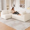 104x67x23.6in Luxury Net Red Beige Lamb Velvet Sofa, Convertible Double Sofa Bed for Living Room and Balcony - 4 of 4