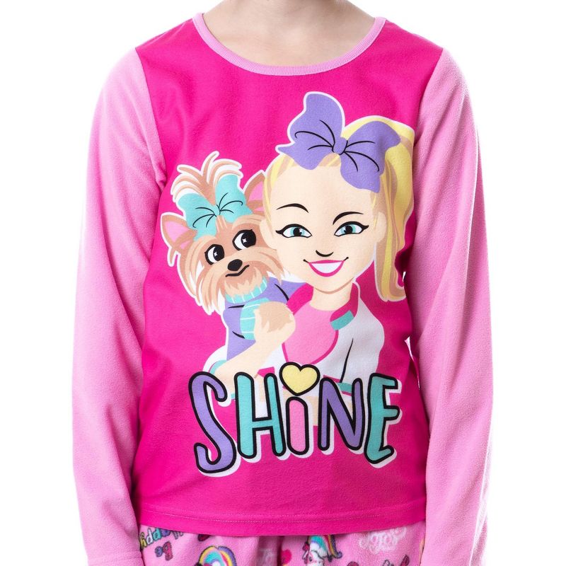 Nickelodeon Jojo Siwa Girls' Jojo and BowBow Shine 2 Piece Pajama Pant Set, 2 of 5