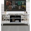 47" Mirror TV Stand with Diamond Glass Doors, Dual Door Media Console with Open Storage, Fits TVs up to 50" For Living Room or Bedroom - 3 of 4